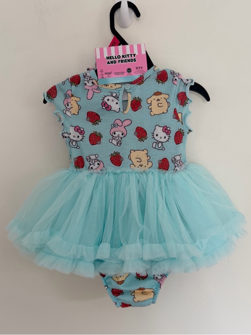 Hello Kitty Baby Girls Tutu Dress Bodysuit with Matching Headband, 2-Piece - Picture 7 of 10